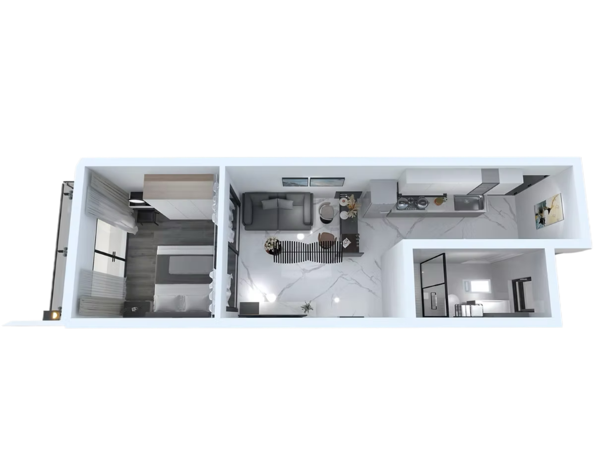 1 Bedroom Floor Plan